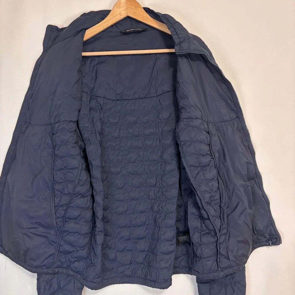 North Face ThermoBall Jacket Mens L Navy Quilted Stretch Puffer Hiking‎ Gorpcore